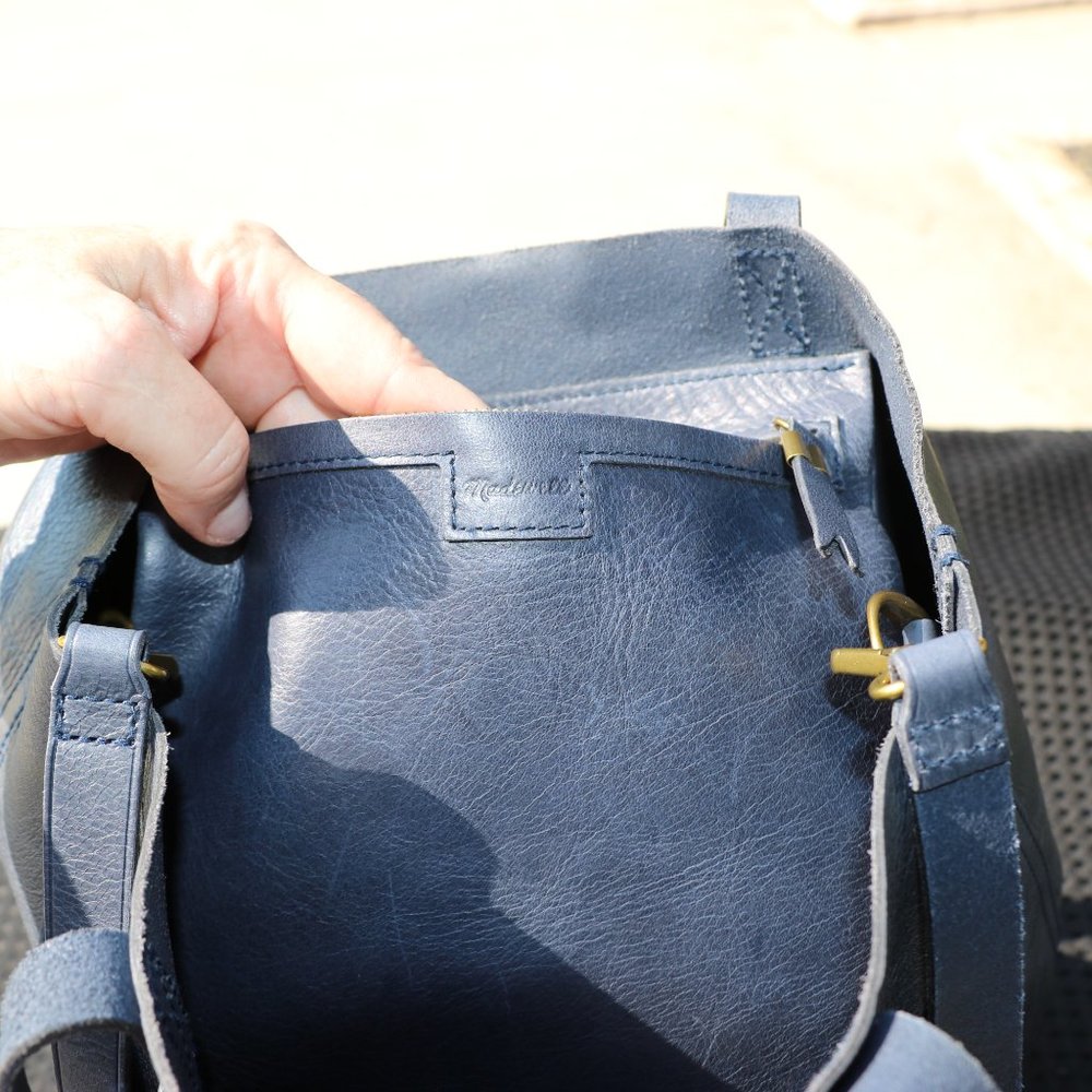 Madewell Medium Transport Tote -BLUE - Picture 4 of 5